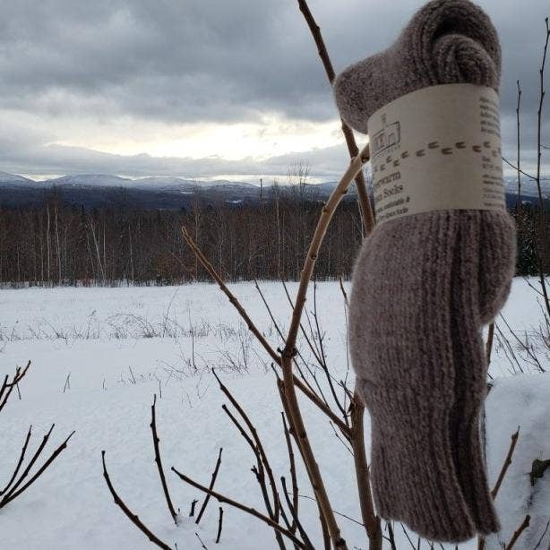 Superwarm heavyweight alpaca socks in cocoa brown — view 10