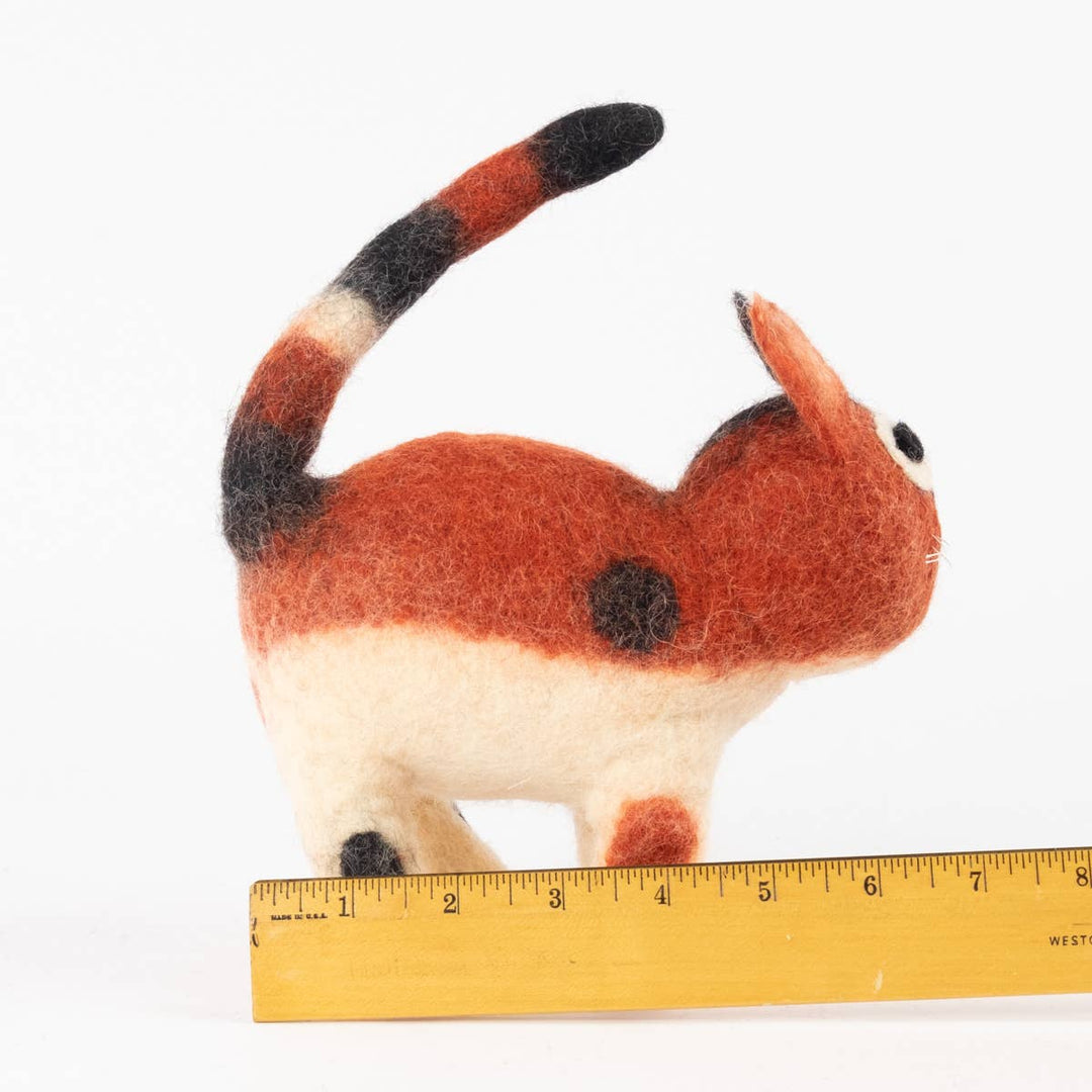 Patches the Calico — Hand-Felted Cat