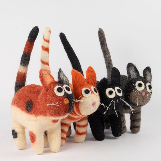 Marmalade the Orange Tabby — Hand-Felted Cat