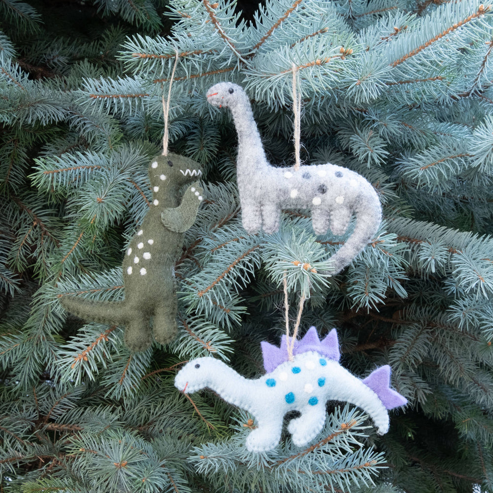 Dinosaur Ornaments — Hand-Felted