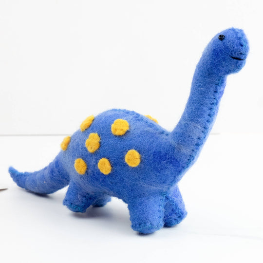 Blue Dinosaur — Hand-Felted Toy
