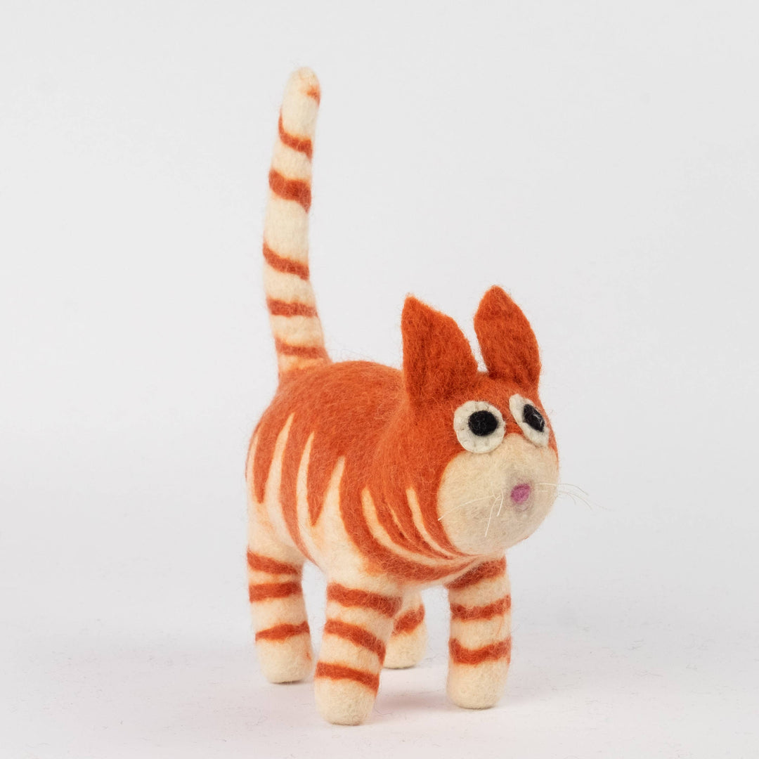 Marmalade the Orange Tabby — Hand-Felted Cat