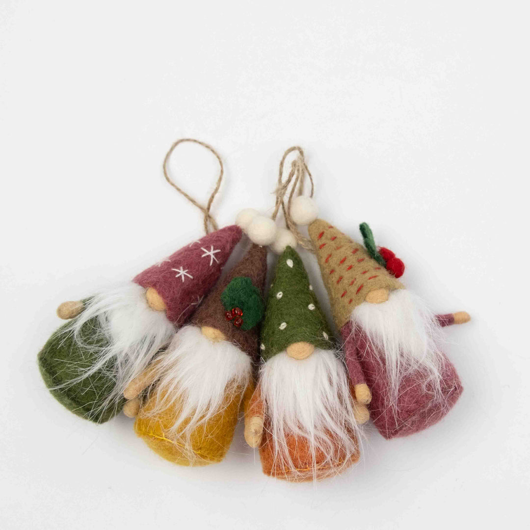 Gnome Ornaments — Hand-Felted Christmas Décor