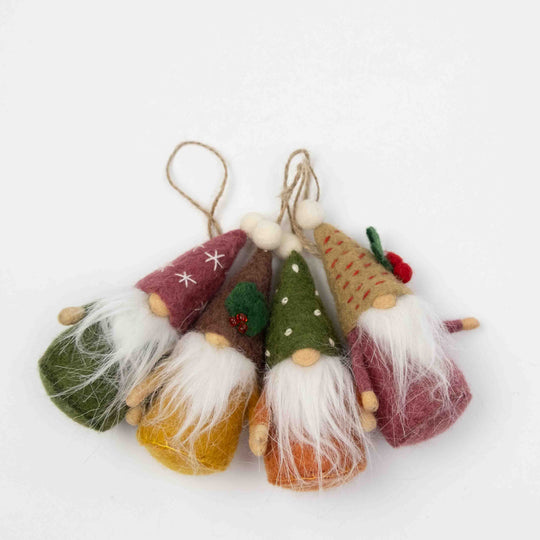 Gnome Ornaments — Hand-Felted Christmas Décor