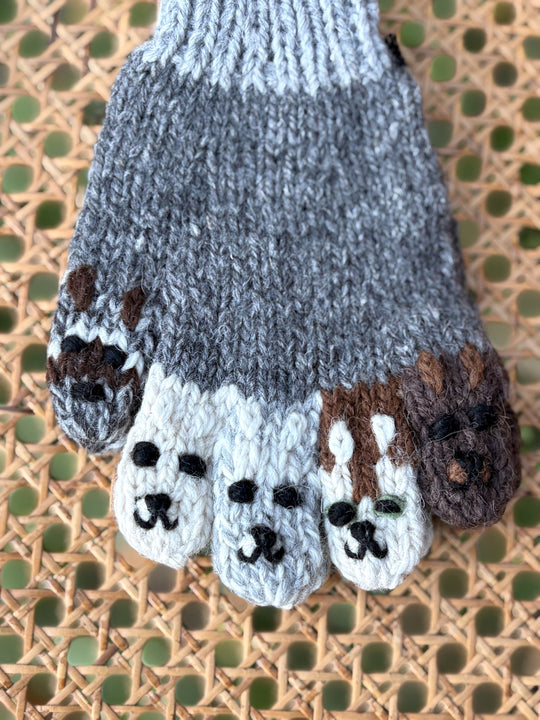 Kids animal finger glove in gray