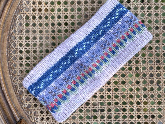 Snowfall fair isle headband in lavender