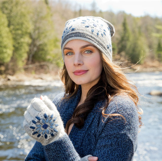 Snow Leopard Hat and Gloves