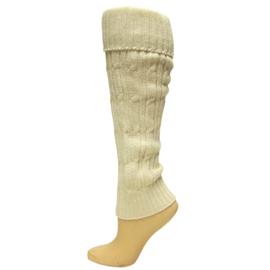 White alpaca blend leg and arm warmers