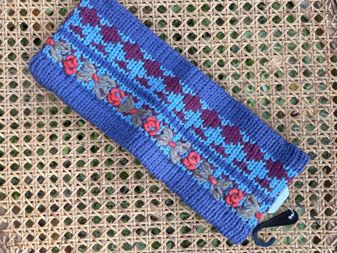 Wildflower headband in royal blue